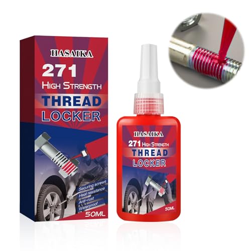 HASAIKA® Fijador de Roscas, Agente de bloqueo de viscosidad media para tuercas, pernos, elementos de fijación y metal para evitar que se aflojen (50 ml)