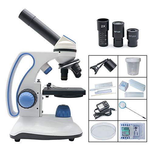 Outil pédagogique microscope scientifique avec coffret de 100 lames