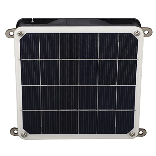 Solar Ventilator, Solarpanel-Ventilator-Set Vielseitig Einsetzbar 20 W Leise Einfache Installation für den Außenbereich, Monokristallines Silizium, Solar-Abluftventilator