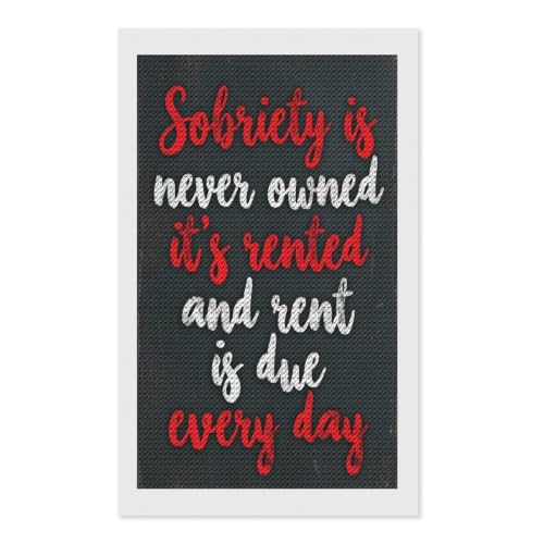 KIVJMSIDJA Sobriety Never Belongs to It, Rent It Every Day Diamond Art Kits for Adults for Beginners, 5D Full Diamond Art Paint 12"x20"