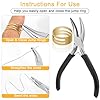Anezus 1200PCS Jump Rings for Jewelry Making Kit, Jump Rings and Necklace Clasps with Jump Ring Pliers Tools for Jewelry Making Supplies and Necklace Repair (Silver) #3