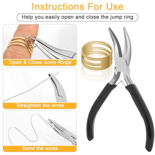 image for Anezus 1200PCS Jump Rings for Jewelry Making Kit, Jump Rings and Neckl