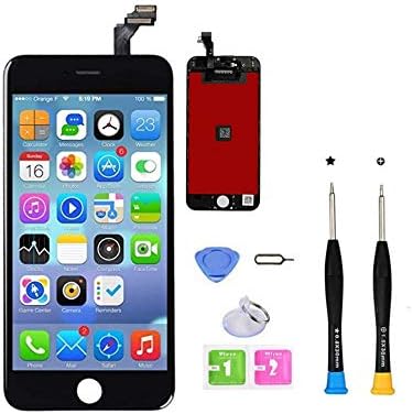 CLWHJ Premium Screen Replacement Compatible with iPhone 6 Plus 5.5 inch Full Assembly -LCD Touch Digitizer Display Glass Assembly with Tools, Fit Compatible with iPhone 6 Plus (BLACK-6PLUS)