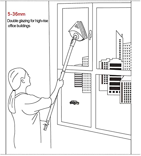 BJYC Limpador de janela de dupla face, limpador de vidro magnético, limpador de janela externo, ferr