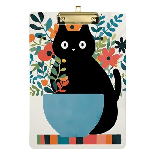Mini porte-bloc décoratif en forme de vase bleu en forme de chat - Mini panneau dur transparent - Légal