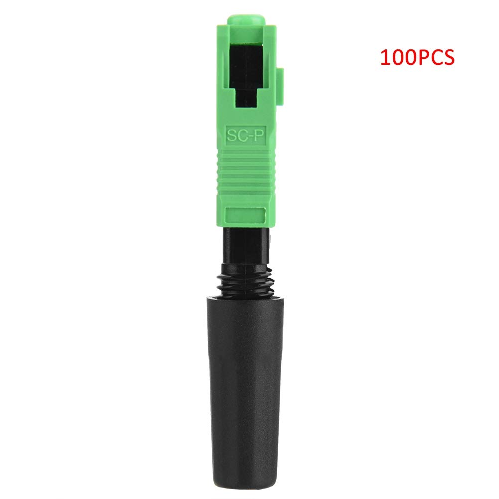 Walfront 100pcs SC Connettore, Embedded Connettore in Fibra Ottica Adattatore Dritto Connettore in Fibra Ottica