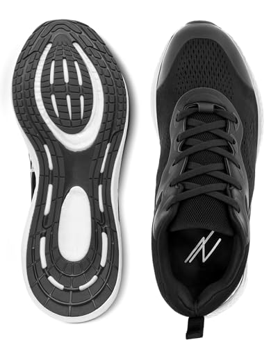 Chaussures de course pour hommes NY Threads baskets de sport légères noires