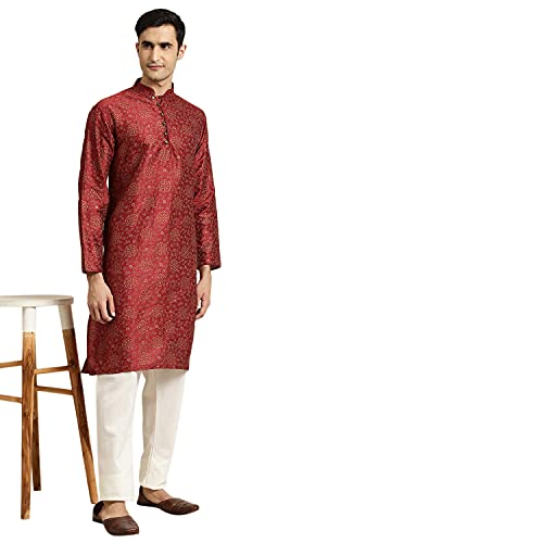 Sojanya (Since 1958 Men'S Silk Blend Kurta & Churidar Pyjama2