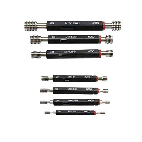 7 Piece H6 Metric Thread Plug Gage Set Go-Nogo X Tolerance Gauge #TOP19