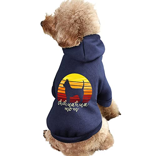 Funnystar Vintage Colors Chihuahua Mom Dog Pet Suit With Hat Dog Hoodie Coat Winter Apparel Pullover Outfits M #TOP15