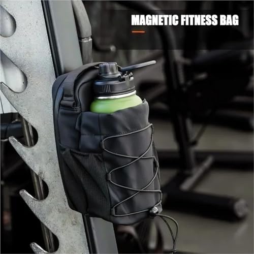 Magnetic Gym Bag For Men And Women – Sling Bottle With Magnetic Attachment Water Bottle Holder, Gym Pouch, Crossbody Bag(Black)2