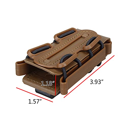 Idogear Mag Pouch Pistol Magazine Pouches 9Mm Softshell Adjustable Universal Mag Carrier .40 S&W .45 Acp With Belt&Molle Clips (Coyote Brown) #TOP2