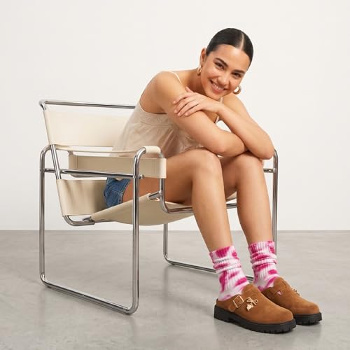 Image of COUVER Womens Scrunched Slouch Socks Soft Cotton Breathable Retro Crew or Knee High, Multiple Colors