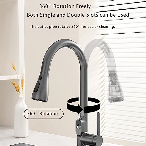 Robinet d'évier de cuisine avec pulvérisateur pull down 3 modes - 7