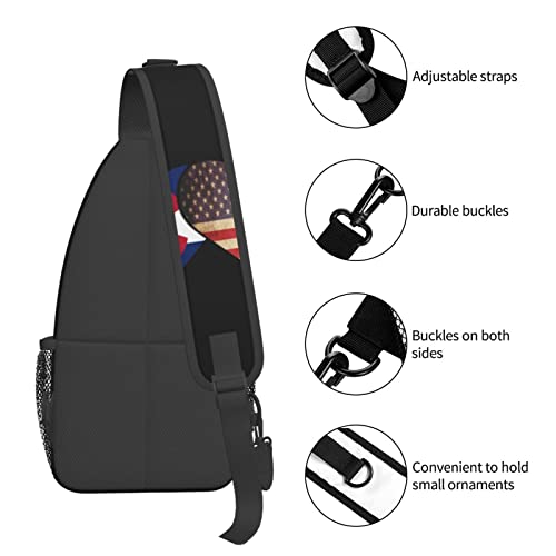 Mochila cruzada unisex color negro miniatura 6