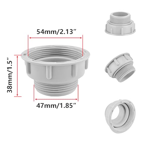 Qrity 1PCS Kitchen Sink Waste Pipe Fitting 54mm Female Thread to 47mm Male Thread Reducer for Odour Traps Siphon - Image 2