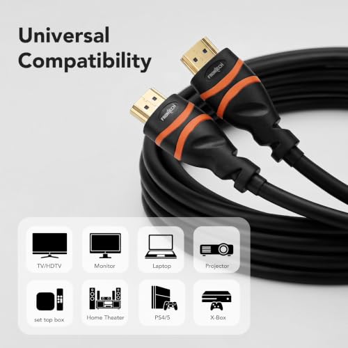 Image of FRONTECH High-Speed HDMI 2.0 Male to Male Cable, 1.5m, 4K @ 60Hz, 18Gbps, Gold-Plated Connectors, HDR Ready, ARC Support, 1 Year Warranty (NC-0065)