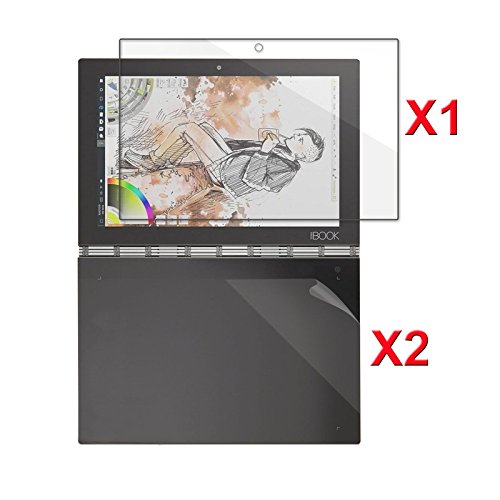 Preisvergleich Produktbild INFILAND Lenovo Yoga Book Displayschutz, Glass Folie Schutzfolie Glas Panzerfolie Displayschutzfolie für Lenovo Yoga Book(10,1 Zoll)(1x Stahlbildschirm Membrane+2 x Tastatur Matte Folie)