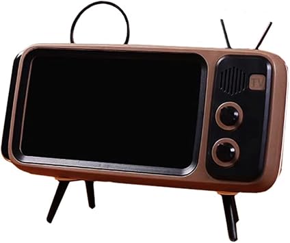 Portable Cell Phone Stand for Desk, Cute Retro Mobile Phone Stand, TV Design Mobile Phone Holder, Sturdy Sleek Desk Phone Stand for Office Coffee