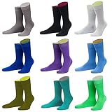von Jungfeld - bunte Herren Socken / Strümpfe, Multicolor, 9er Pack (43-46, Horizont)