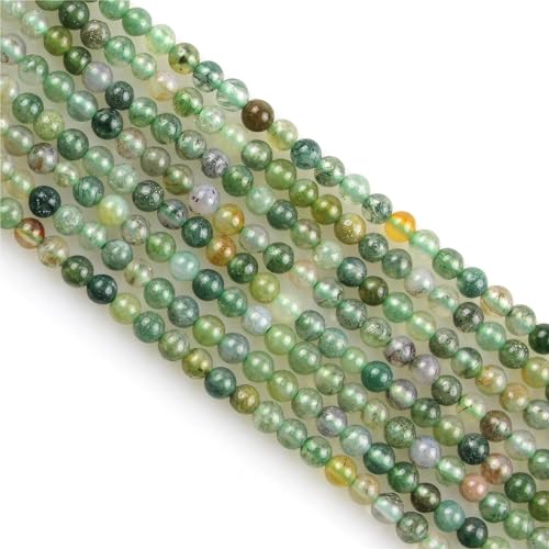MJDCB 320 pezzi Perle di Pietra Naturale Piccola 2 mm Agata Indiana Rotonda Sciolto Gemma Perline Distanziatore per Creazioni di Gioielli Braccialetti Collana Orecchini Accessori