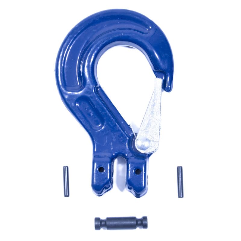 Cadena colgante de 4 hebras, 10 mm x 5 m, con gancho de horquilla, alta resistencia, cadena galvanizada, clase 10 para grúas