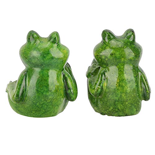 Nimomo 2pcs Resin Decoration Durable Resin Frogs Statue Outdoor Garden Decoration Sculpture For Home Desk Garden Ornament - Image 2