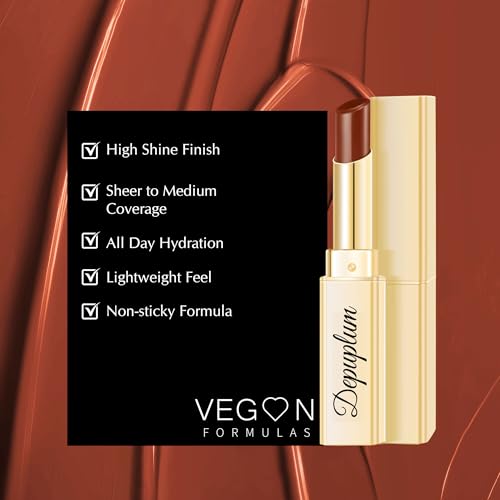 Image of Reddish Brown Lipstick for Women Moisture Lip Gloss Tinted Lip Balm