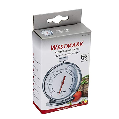 Foto von Westmark Ofenthermometer, Messbereich: +50°C bis +300°C/ +122°F bis +572°F, Rostfreier Edelstahl, Silber/Rot, 12902260