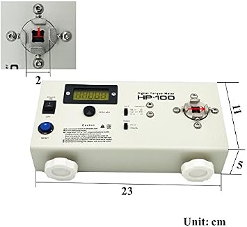 HP-100 Digital Torque Meter Torsion Meter Screw Driver Wrench Measure Tester w/Calibration Certificate