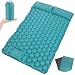 Satisure Esterilla autoinflable para camping con bomba de prensa para pies para 2 personas, colchón de aire ultraligero para exteriores, colchón de camping, cama de camping para 2 personas