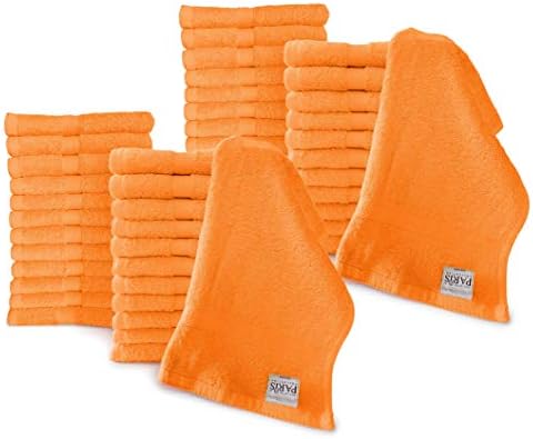 Paris Collection 100% Cotton, Bleach Resistant Hand Towels 16″x30″ Orange (Pack of 48) Heavier Than The 16×27 ! Weighing at 4.0 lbs. per doz. Salon spa Towels, Beauty Spa, Tanning, Gym, Home, dorms.