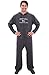 Del Rossa Men's Cotton Hooded Footed United States One Piece Onesie Pajamas