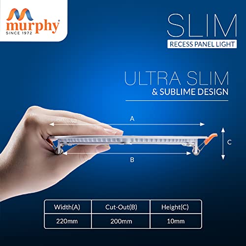 Image of Murphy 22-Watt Slim Round LED Panel Ceiling Light (Warm White, Pack of 25)