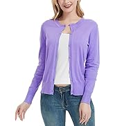 Women's Crew Neck Button Down Long Sleeve Cardigan Sweater