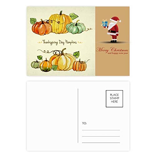 Cartes postales Père Noël à motif citrouille à offrir en fin d'année