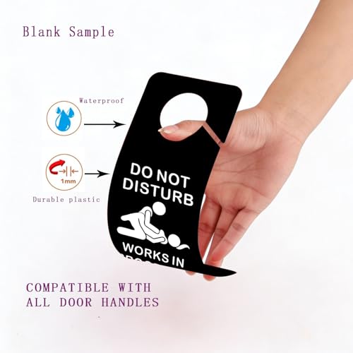 CENWA 2 Pcs Funny Door Sign Sex Sign Do Not Disturb Works in Progress Adults Door Hanger (Works in) by CENWA - Used condition - Image 3