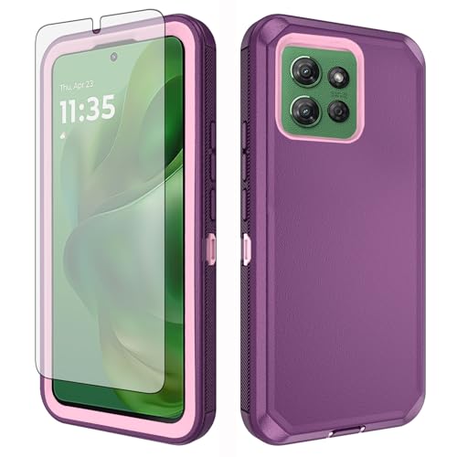 Motorola Moto G Power 5G 2026 �p Asuwish �g�ѓd�b�P�[�X �����K���X�X�N���[���v���e�N�^�[ �Z���J�o�[ �n�C�u���b�h ��� �ϏՌ� �ی� �����h�~ �t���{�f�B ���ϋv ���o�C���A�N�Z�T���[ ���C�g�O���[��