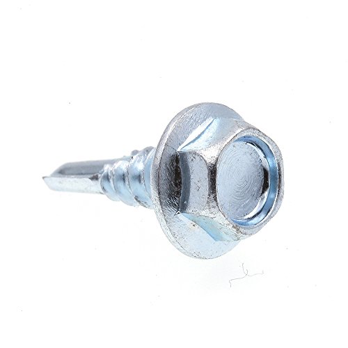 Vis à tôle avec embase dentelée hexagonale #10 x 5/8 pour fixation métal