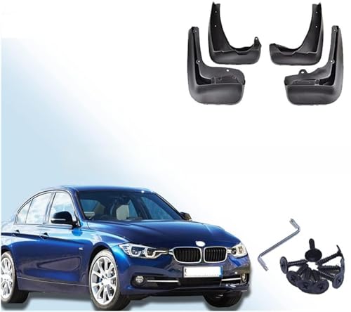 4 Piezas Aletas de barro de coches Guardias for BMW Série 3 F30 F31 2012-2019, Faldillas Delantero Y Trasero Protectores de Salpicaduras Carrocería Partes