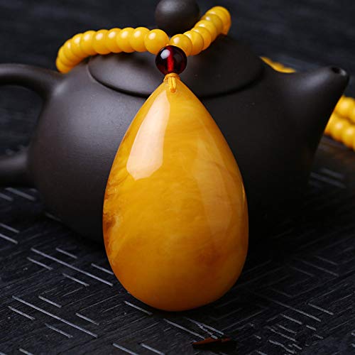 EASTCODE Natural Blood Bolt Brace Widening Thicken Wax Wine Red Bracelet with Certificate Women's Bracelets Beeswax Amber Pendant Necklace