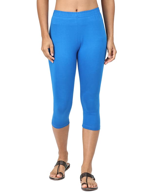 Image of Robinbosky Premium Stretchable Cotton Capri Legging for Women | Suitable for Formal wear & Casual wear | High-End Elastic Makes. The Leggings Squat Proof and Durable for Travel, Yoga, & Workout.