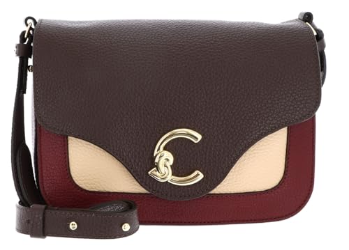 Sac à épaule Coccinelle C-Me en cuir grainé tricolore, l'élégance italienne au quotidien