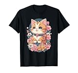 Adorable Kawaii Cat, Floral and Flowers