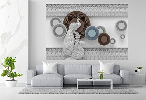 Image of Cabana Homes (48 inch x 36 inch) 3D Self Adhesive Wallpaper, Living Room, Bedroom, Sofa Background, Gypsum Board, Office