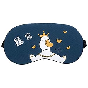 Y56 (TM) Karikatuur zoete dikke gans zacht oogmasker slaap oogmasker slaapmasker slaapmasker voor reizen relax werkt thuis slapen, ongeveer 19 cm x 8,5 cm, katoen