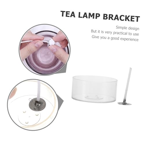 Mechas para velas con porta vela plástico para DIY miniatura 6
