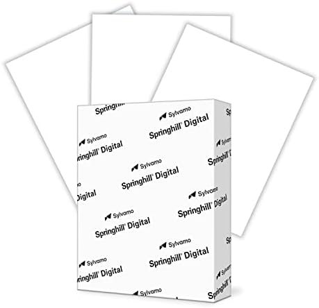 Springhill White Cardstock Paper, 80lb Vellum Bristol, 175gsm, 8.5 x 11 Card Stock, 1 Ream / 250 Sheets - Medium Weight Cardstock with Vellum Finish (016200R)