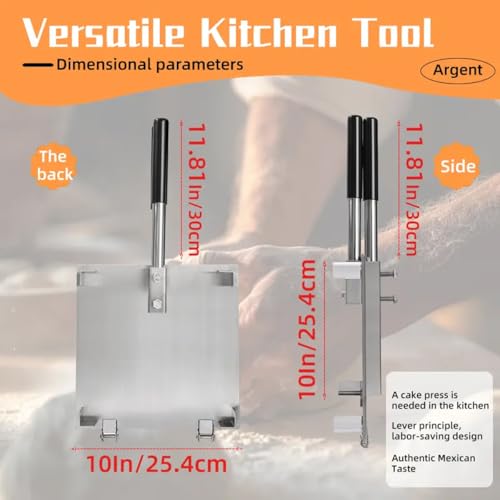 image for Vivicreate 10 Inch Stainless Steel Tortilla Press Heavy Duty Roti Make