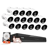Anpviz 16CH 4K PoE Security Camera System for Business, AI Human Vehicle Detection, 16pcs Outdoor Wi